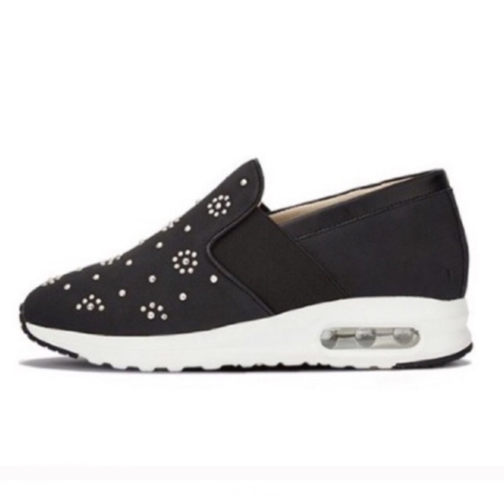 NWT! Black w/ Silver Stud Details Slip-On Sneaker - Picture 2 of 8